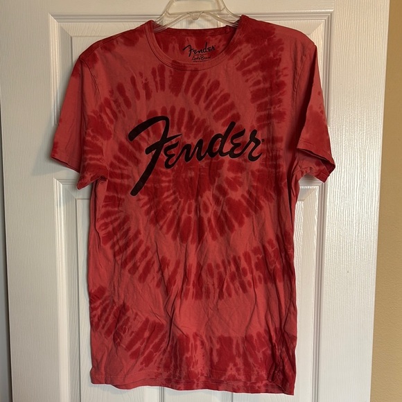 Lucky Brand Fender men’s orange tie-dye short sleeve t-shirt size medium - Picture 1 of 9